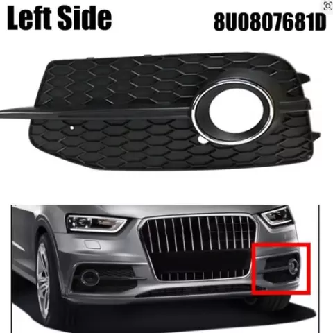 Car Grille for Audi Q3 S Line 2012 2013 2014 Car Front Bumper Fog Lamp Grille Cover