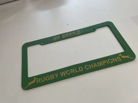 Springbok Supporter License Plate Frame