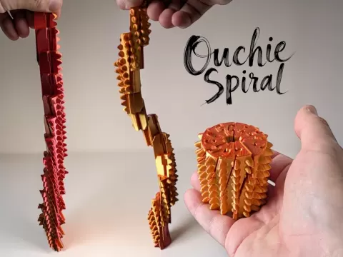 Ouchie Spiral - quick easy print in place fidget