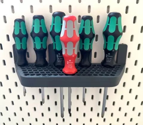 Ikea Skådis big screwdriver holder, honeycomb pattern / Velký držák na šroubováky pro Skadis