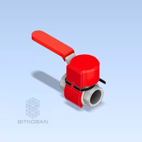 Compact 1/2" Ball Valve Safety Lockout (Open/Closed)