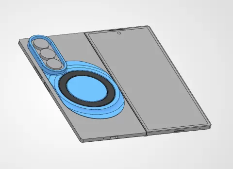 Galaxy Z Fold 7 magsafe scale with camera protection