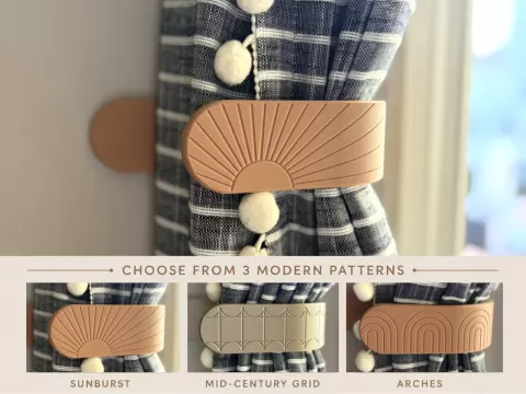Modern Curtain Tiebacks | Mid-Century Designs