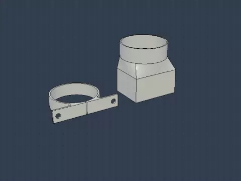 Square to Round Stormwater Adaptor + Wall Bracket