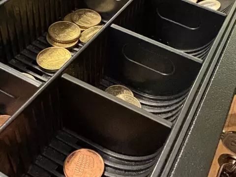 Cash Register Coin Tray Divider