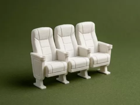 1:12 Scale Dollhouse Cinema Seats
