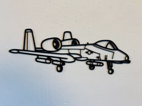 2D Wall Art of A-10 ThunderbolT (MEDIUM)