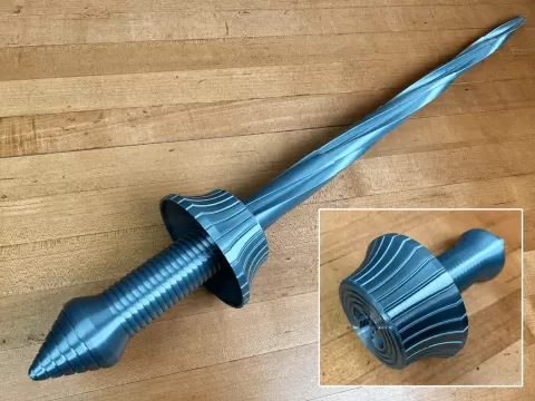 Collapsing Drill Sword Print-in-Place