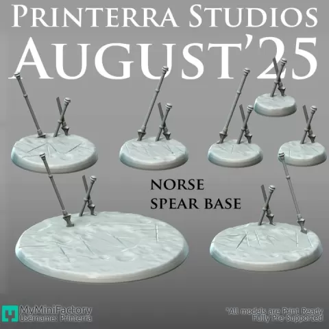 053 BASE Norse Spear Base by Printerra Studios