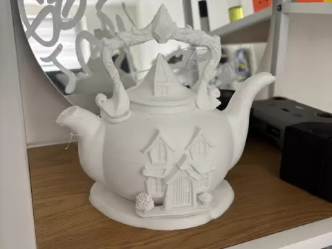 Tea Party in a Teapot! Whimsical Fairy House