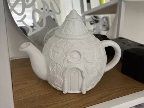 Teapot Totem Fairy Home - Enchanted Elegance!