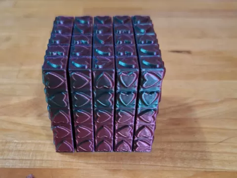 25 Segment Heart Slime Cube