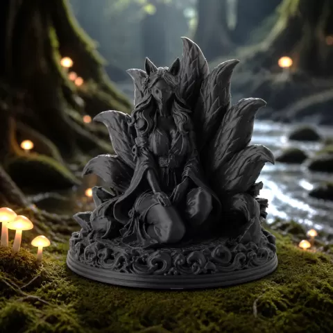 Nine-Tailed Kitsune Figurine