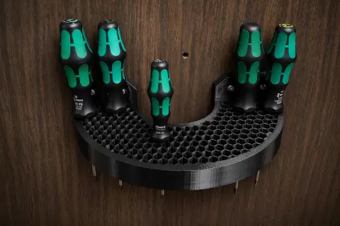 Large massive screwdriver holder / Masivní držák pro šroubováky