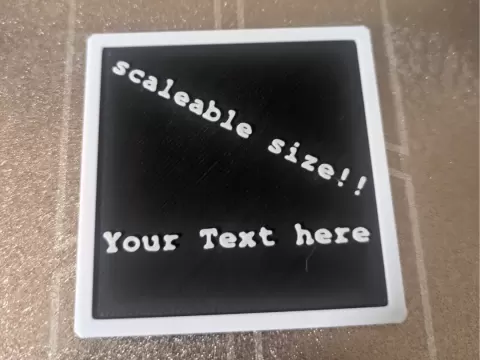 Parametrische Plakette/ Schild in jeder Größe
