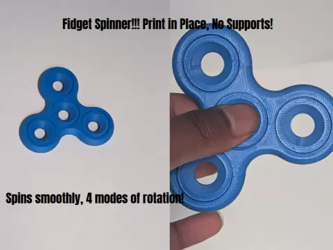 Fidget Spinner! Print in Place, No supports!