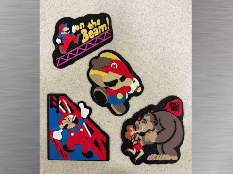 Vintage Topps Mario Stickers -Cutouts set1