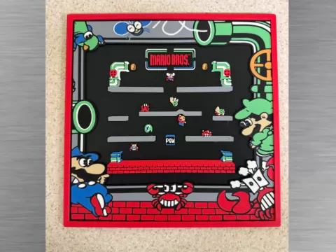 Mario Bros Game Space -w Ornate Bezel-200x200