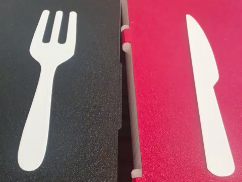 Silueta de cuchara, tenedor y cuchillo