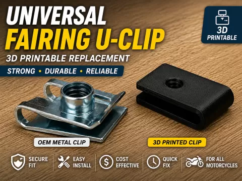 Universal Motorcycle Fairing U-Clip
