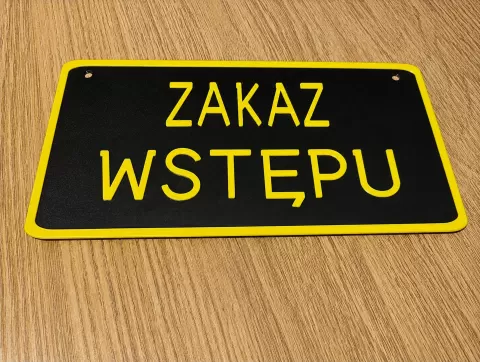 Zakaz wstępu znak tabliczka