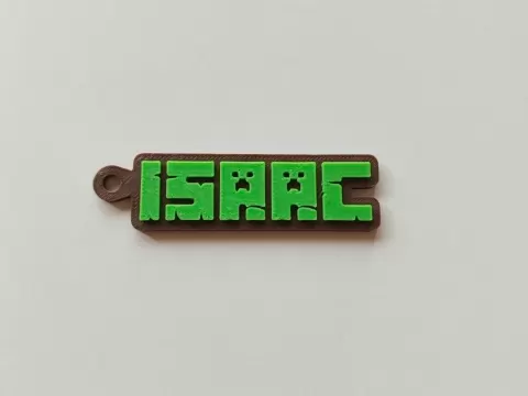 Isaac llavero personalizado Minercraft