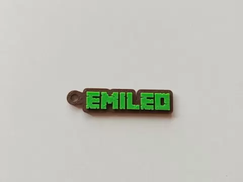 Emileo llavero letra Minercraft