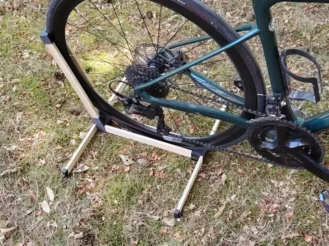 Bike Stand with wood strips