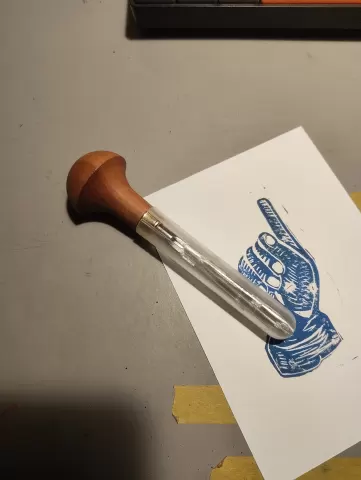 Pfeil chisel linocut Tools cover