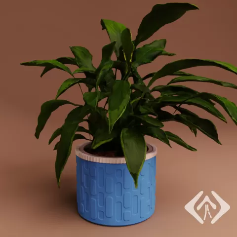 A modern, cylindrical pot cover