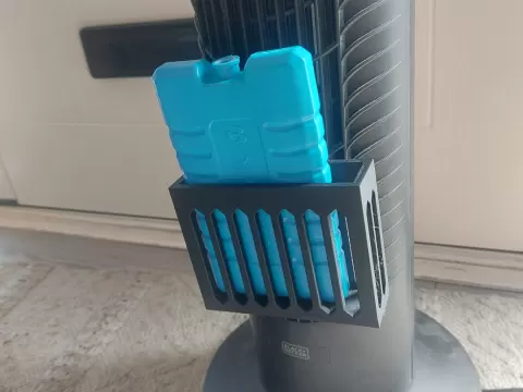 Tower Fan Ice Pack Holder / Cooling Bracket