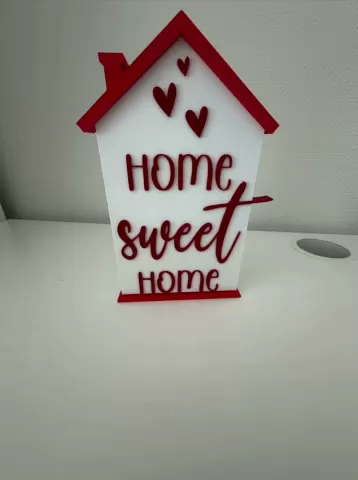 Home Sweet Home - Multicolor House Shaped Decor
