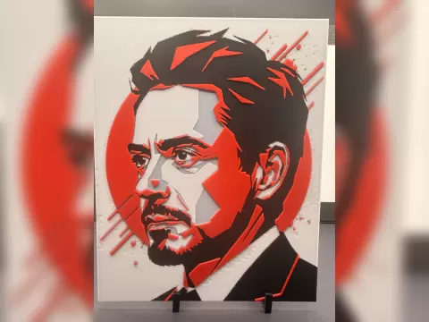 Tony Stark Avengers HueForge Print