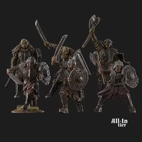 6x Elite Orcs shield & sword | Dark City of Morlok | WG by Davale Games ©