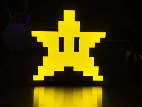 Stella super Mario pixel lightbox