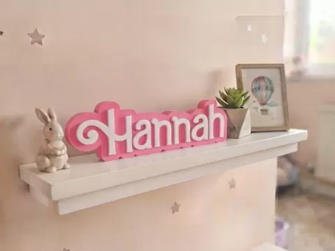 Nombre Hannah personalizado estanteria