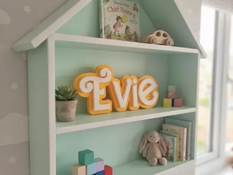 Nombre Evie personalizado estanteria