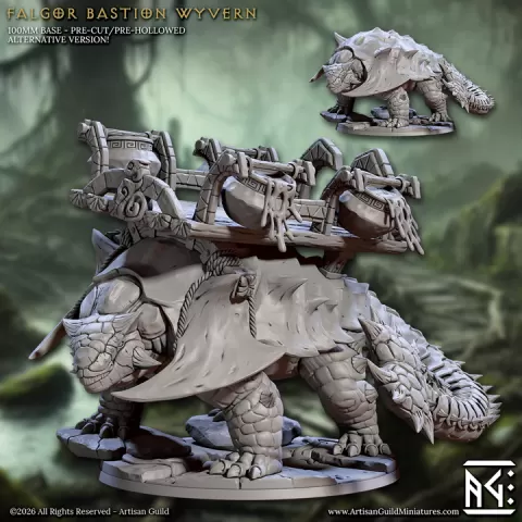 Falgor Bastion Wyvern (Lizardmen of Falgor's Swamp ii) by Artisan Guild