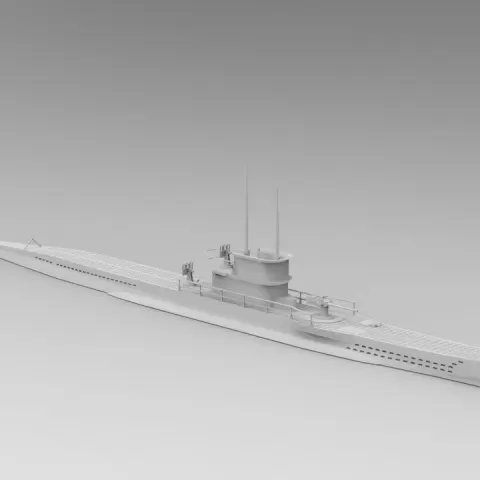 U-Boat – World War II Naval Vehicle STL for 28–32mm Wargames by Discover Games UK
