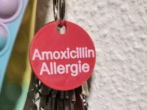 Amoxicillin Allergie Schlüsselanhänger