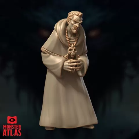 Arcane Illusionist | Hooded Human Wizard Scholar | Master of Deception Magic | DnD 5e STL Miniature | 32mm Resin by Monster Atlas Fantasy Miniatures