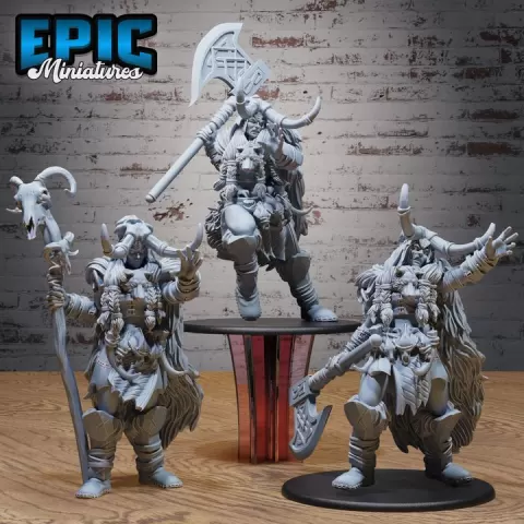 Frost Giantess Set / Bulky Female Warrior / Mountain Guard / Northern Fighter Beast / Wildling Bandit / Free Folk Creature / Norse Raider Encounter by Epic-Miniatures