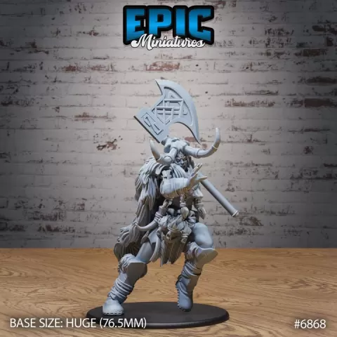 Frost Giantess Attack / Bulky Female Warrior / Mountain Guard / Northern Fighter Beast / Wildling Bandit / Free Folk Creature / Norse Raider Encounter by Epic-Miniatures