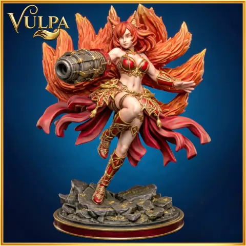 Vulpa Fox Spirit Kitsune Cannon Kitsune Maiden Fox Spirit - 180mm by Ravi Sampath