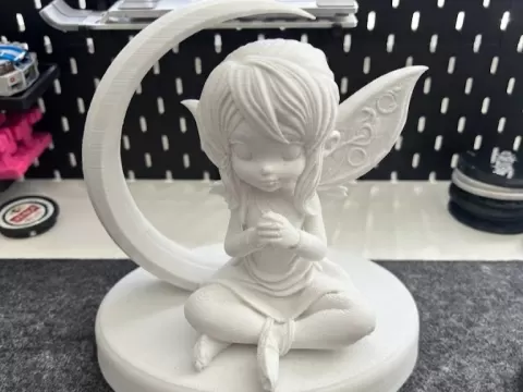Chibi Moon Fairy in Star Cradle