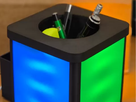 Porta penne e biglietti da visita con luce led