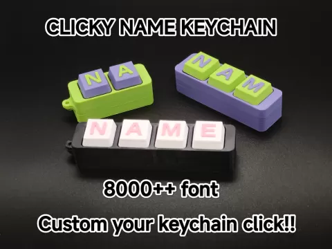 CLICKY NAME KEYCHAIN