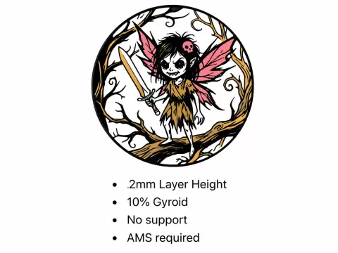 Creepy Forest Fairy Wall Art