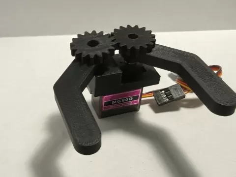 simple MG90s/MG90d servo claw