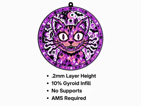 Spooky Neon Cat Wall Art